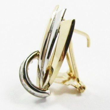 PENDIENTES ORO BICOLOR PIEDRA