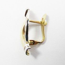 PENDIENTES ORO BICOLOR PIEDRA