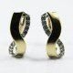PENDIENTES ORO BICOLOR PIEDRA