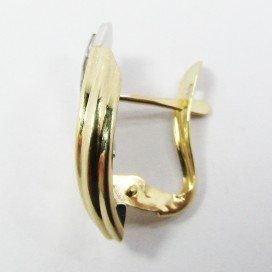 PENDIENTES ORO BICOLOR PIEDRA