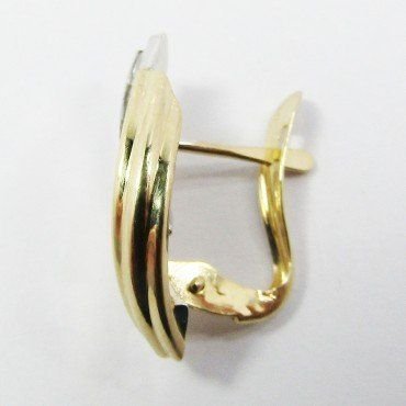 PENDIENTES ORO BICOLOR PIEDRA