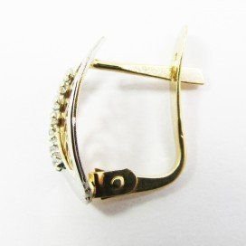 PENDIENTES ORO BICOLOR PIEDRA