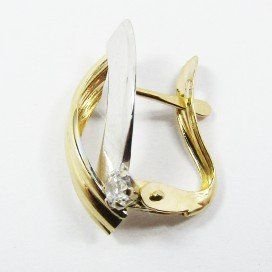 PENDIENTES ORO BICOLOR PIEDRA