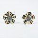 PENDIENTES ORO BICOLOR PIEDRA