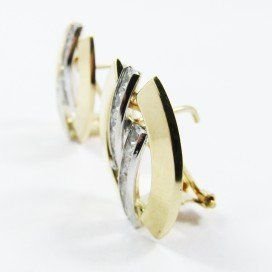 PENDIENTES ORO BICOLOR PIEDRA