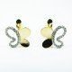 PENDIENTES ORO BICOLOR PIEDRA