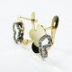 PENDIENTES ORO BICOLOR PIEDRA