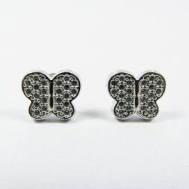 PENDIENTES ORO BLANCO PIEDRA