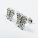 PENDIENTES ORO BLANCO PIEDRA