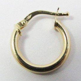 PENDIENTES ARO ORO AMARILLO TUBO