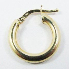 PENDIENTES ARO ORO AMARILLO TUBO