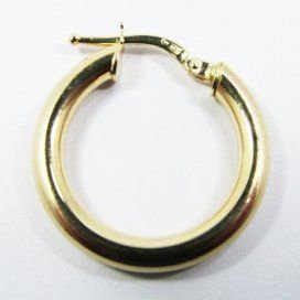 PENDIENTES ARO ORO AMARILLO TUBO