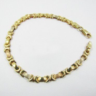 PULSERA SRA. ORO TRICOLOR ITALIANO LISA