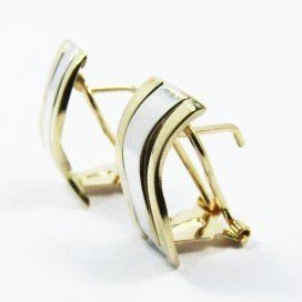 PENDIENTES ORO BICOLOR