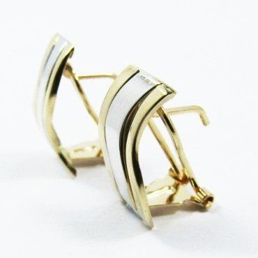 PENDIENTES ORO BICOLOR