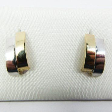 PENDIENTES ORO BICOLOR