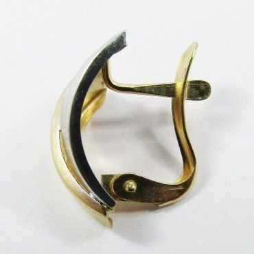 PENDIENTES ORO BICOLOR