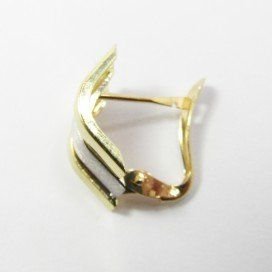 PENDIENTES ORO BICOLOR