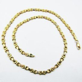 GARGANTILLA ORO TRICOLOR ITALIANO LISA