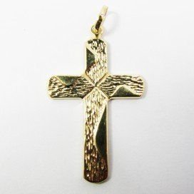 CRUZ ORO AMARILLO GRABADA