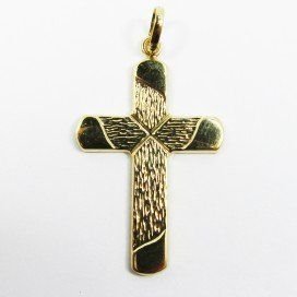 CRUZ ORO AMARILLO GRABADA