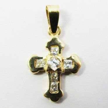 CRUZ ORO AMARILLO PIEDRA