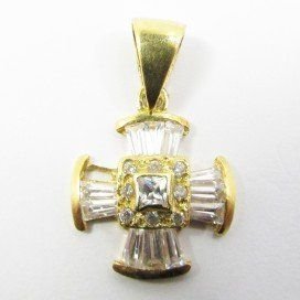 CRUZ ORO AMARILLO PIEDRA