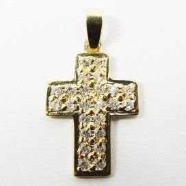 CRUZ ORO AMARILLO PIEDRA