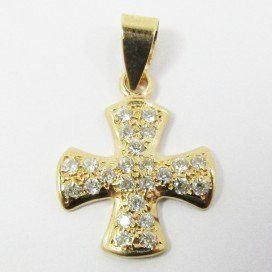 CRUZ ORO AMARILLO PIEDRA