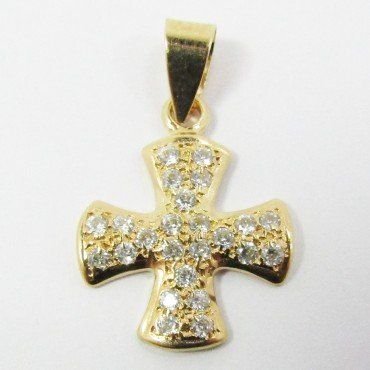 CRUZ ORO AMARILLO PIEDRA