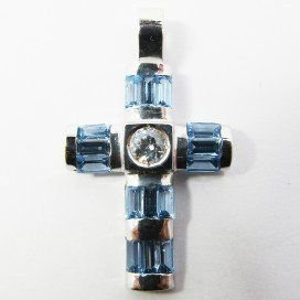CRUZ ORO BLANCO PIEDRA