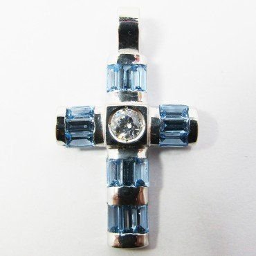 CRUZ ORO BLANCO PIEDRA