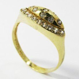 SORTIJA ORO AMARILLO ITALIANO PIEDRA