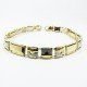PULSERAS CABALLERO ORO BICOLOR ITALIANO