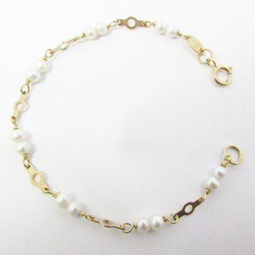 PULSERAS NIÑA AMARILLO BEBE PERLA