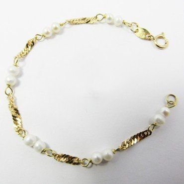 PULSERAS NIÑA AMARILLO BEBE PERLA