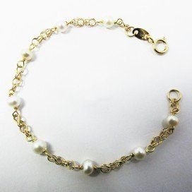PULSERAS NIÑA AMARILLO BEBE PERLA