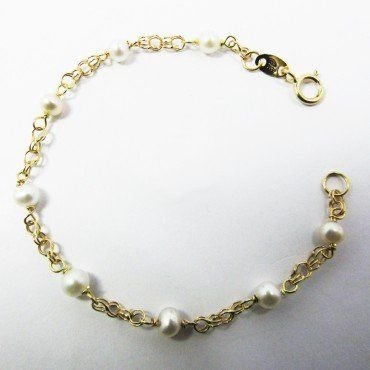 PULSERAS NIÑA AMARILLO BEBE PERLA