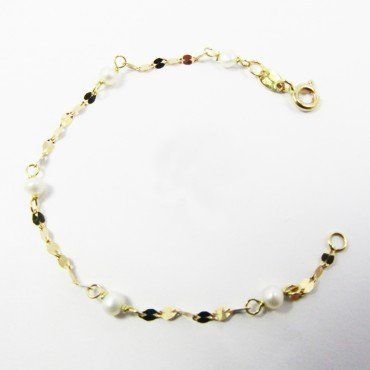 PULSERAS NIÑA AMARILLO BEBE PERLA