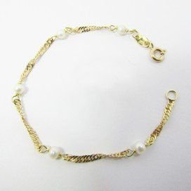 PULSERAS NIÑA AMARILLO BEBE PERLA