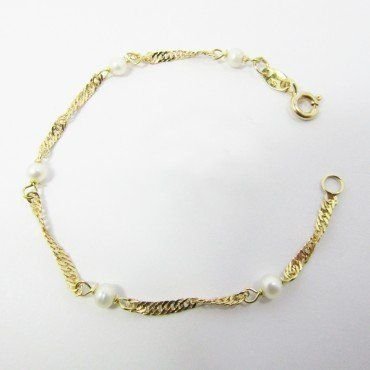 PULSERAS NIÑA AMARILLO BEBE PERLA