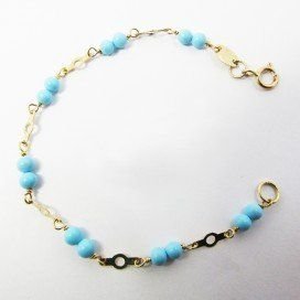 PULSERAS NIÑA AMARILLO BEBE TURQUESA