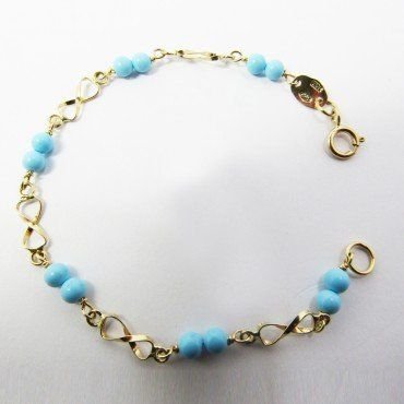 PULSERAS NIÑA AMARILLO BEBE TURQUESA