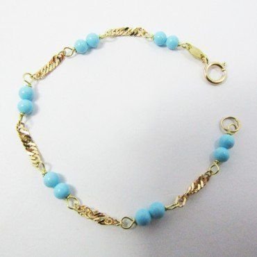 PULSERAS NIÑA AMARILLO BEBE TURQUESA