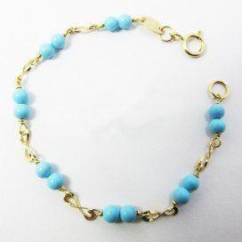 PULSERAS NIÑA AMARILLO BEBE TURQUESA