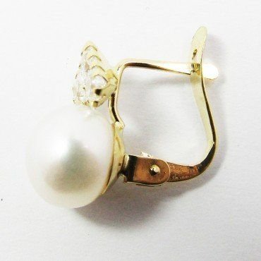 PENDIENTES NIÑA ORO AMARILLO PERLA
