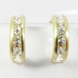 PENDIENTES NIÑA ORO AMARILLO PIEDRA