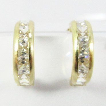 PENDIENTES NIÑA ORO AMARILLO PIEDRA