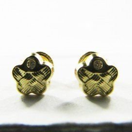PENDIENTES NIÑA ORO AMARILLO PIEDRA
