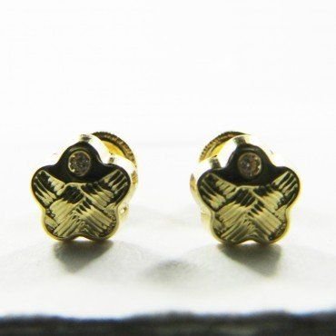 PENDIENTES NIÑA ORO AMARILLO PIEDRA